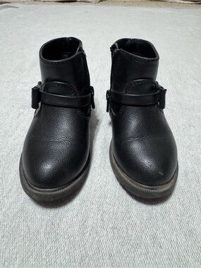 Cat & Jack Black Kids Ankle Boots with Buckle